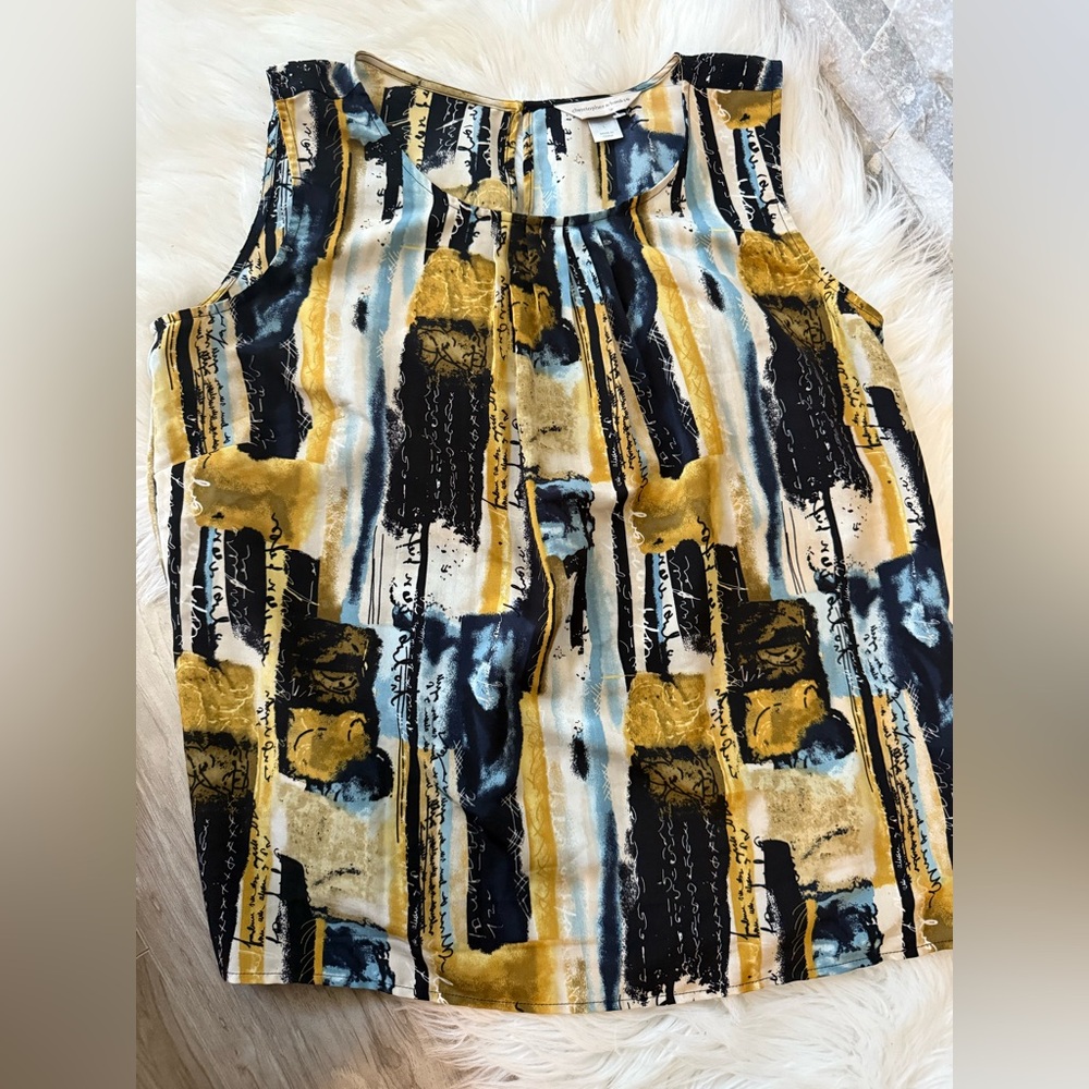 Christopher & Banks Artistic Print Top